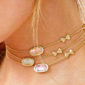 NWT Kendra Scott x LoveShackFancy Gold Elisa Necklace in Blue